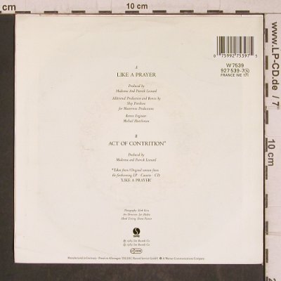 Madonna: Like A Prayer, Sire (927 539-7), D, 1989 Typ: 7" Best.-Nr.: T5815 Preis: 5,00 Euro.