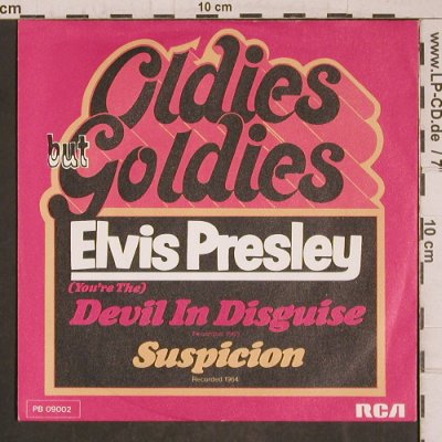 Presley,Elvis: Devil in Disguise/Suspicion, RCA (PB 09002), D, 1977 Typ: 7" Best.-Nr.: T5817 Preis: 5,00 Euro.