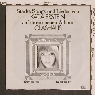 Ebstein,Katja: Theater / Getrennt von Tisch u.Bett, Ariola (101 551-100), D, 1980 Typ: 7" Best.-Nr.: T5800 Preis: 4,00 Euro