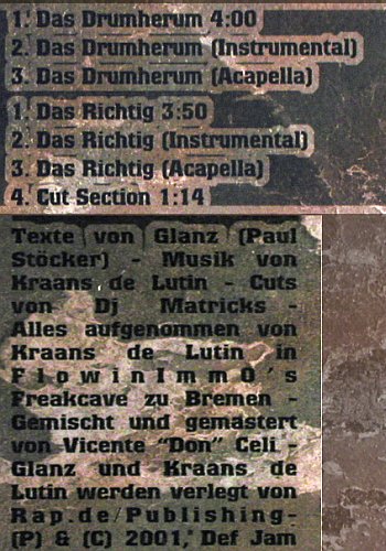 Glanz fx: Das Drumherum*3 / Das Richtig *4, Def Jam(588 888-1), EU, 2001 - 12inch - C1605 - 3,00 Euro