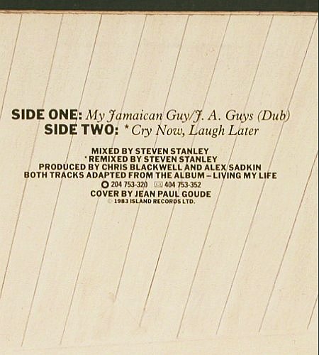 Jones,Grace: My Jamaican Guy/J.A.Guys(Dub), Island(600 735-213), D,m-/vg+, 1983 - 12inch - V1834 - 7,50 Euro