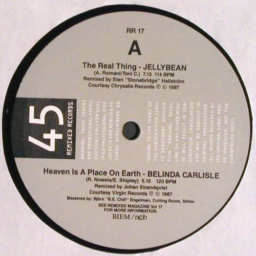 V.A.Remixed Records: Jellybean...Varous (mix), Remixed Records (RR17), S, 1986 Typ: 12"*2 Best.-Nr.: V2535 Preis: 9,00 Euro
