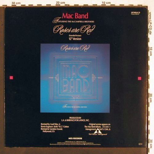 Mac Band: Roses are Red, MCA (257 859-0), D, 1988 Typ: 12" Best.-Nr.: V2784 Preis: 4,00 Euro