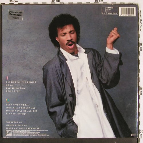 Richie,Lionel: Dancing On The Ceiling,Foc,Facts, Motown,promoStol (ZL72412), D, 1986 Typ: LP Best.-Nr.: V3793 Preis: 8,50 Euro