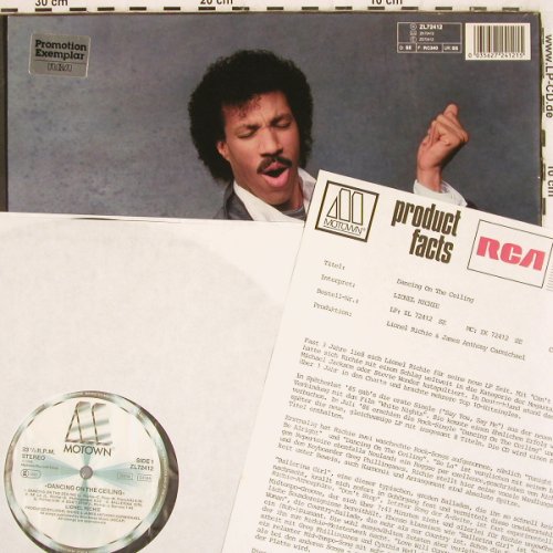 Richie,Lionel: Dancing On The Ceiling,Foc,Facts, Motown,promoStol (ZL72412), D, 1986 Typ: LP Best.-Nr.: V3793 Preis: 8,50 Euro