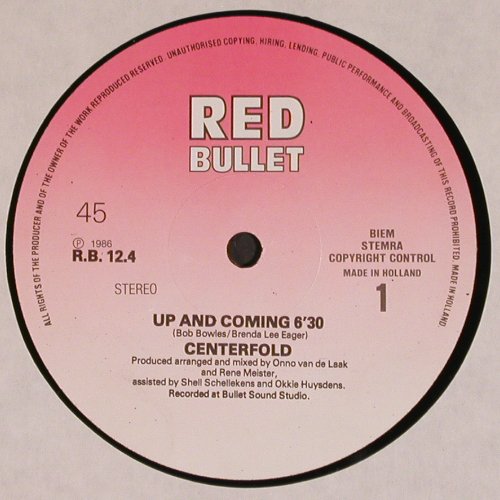 Centerfold: Up and Coming*2+1, Red Bullet (RB 124), NL, 1986 Typ: 12" Best.-Nr.: V4294 Preis: 4,00 Euro