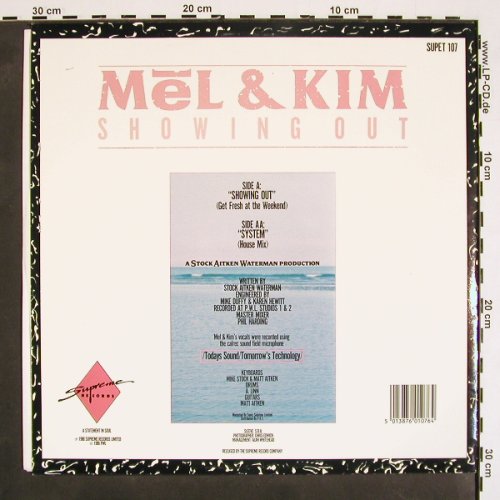 Mel & Kim: Showing Out / System, Supreme Records (SUPET 107), UK, 1986 Typ: 12" Best.-Nr.: V4299 Preis: 5,00 Euro