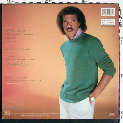 Richie,Lionel: Same, Motown (ZL 72017), D, 1982 Typ: LP Best.-Nr.: V4312 Preis: 6,00 Euro