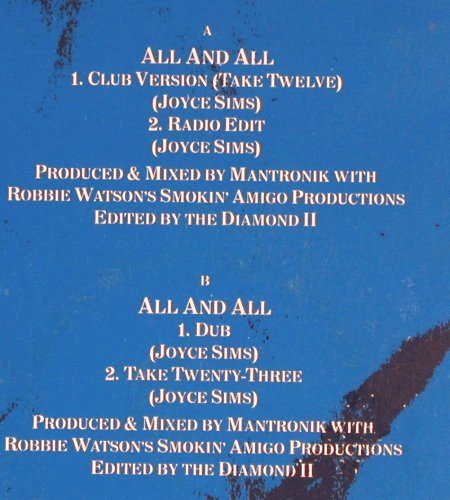 Sims,Joyce: All And All*4, Blow Up (INT 125.559), D, 1986 Typ: 12" Best.-Nr.: V4434 Preis: 4,00 Euro
