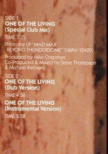 Turner,Tina: One Of The Living*3,special club mx, Capitol (20 0842 6), D/NL, 1985 Typ: 12" Best.-Nr.: V4436 Preis: 3,00 Euro