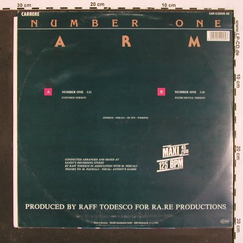 Arm: Number One*2, Carrere(CAR 6.20589 AE), D, 1986 - 12inch - V4951 - 4,00 Euro