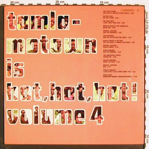 V.A.Tamla-Motown Vol.4: is Hot,Hot,Hot!, 14Tr., Foc, Motown (C 048-94107), D, 1973 Typ: LP Best.-Nr.: V5135 Preis: 7,50 Euro