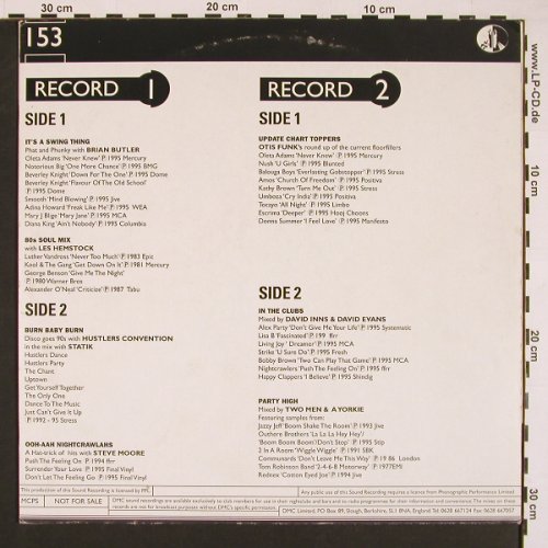 V.A.The Mixes-Strictly for DJ.sOnly: It's a swing thing, 80s Soul Mix..., DMC, Promo (DMC 153 3/4), EEC, 1995 Typ: 12"*2 Best.-Nr.: V5189 Preis: 7,50 Euro