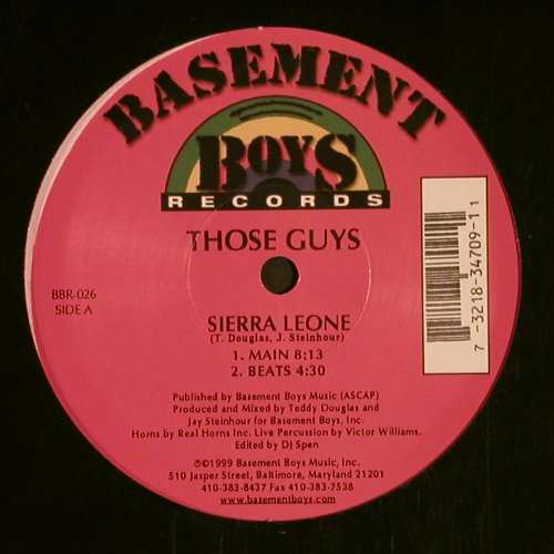 Those Guys: Sierra Leone*2/Do the Boogaloo 7:54, Basement Boys Rec. (BBR-026), US, 1999 Typ: 12" Best.-Nr.: V5262 Preis: 9,00 Euro