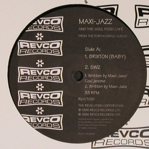 Maxi-Jazz And The Soul Food Cafe: Brixton (baby)*2 / SW2*2, Revco(REVCT010), UK, 1996 - 12inch - V5713 - 4,00 Euro