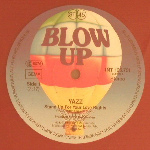 Yazz: Stand Up For Your Love Rights *2, Blow Up (INT 125.751), D,redVinyl, 1988 Typ: 12" Best.-Nr.: V5766 Preis: 4,00 Euro