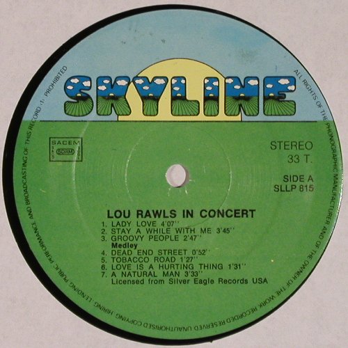 Rawls,Lou: In Concert, Skyline(SLLP 815), F,  - LP - V5948 - 7,50 Euro