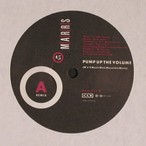 Marrs: Pump up the Volume(Remix)/Anitina, 4AD(BAD 707 R), F, vg+/m-, 1987 - 12inch - V6039 - 6,00 Euro