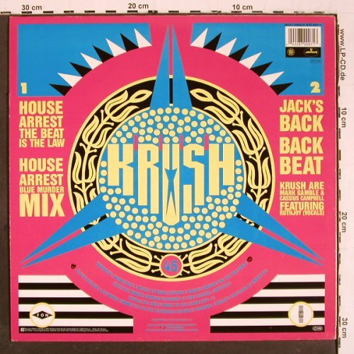 Krush: House Arrest*2/Jacks's Back, Mercury (870 007-1), D, 1987 Typ: 12" Best.-Nr.: V6137 Preis: 4,00 Euro