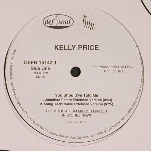 Price,Kelly: You Shoul've Told Me*4, Def Soul, FLC(DEFR 15142-1), US, Promo, 2002 - 12inch - V6241 - 6,00 Euro