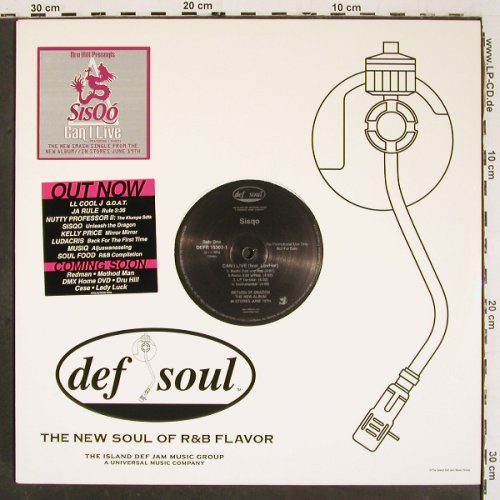 Sisqo: Can I Live*4 / Last Night *3, Def Soul (DEFR 15303-1), US, Promo, 2001 Typ: 12" Best.-Nr.: V6244 Preis: 5,00 Euro