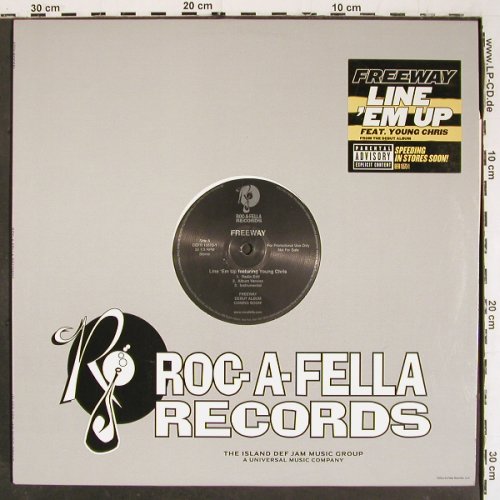 Freeway: Line'Em Up*3 / Roc the Mic rmx*3, Roc-A-Fella Records(DEFR 15573-1), US,Promo, 2002 - 12inch - V6248 - 5,00 Euro