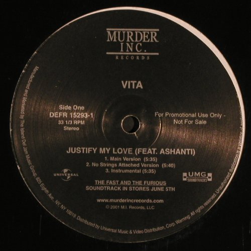 Vita / Black Child: Justify My Love*3 / The Prayer*3, Murder Inc. Records(DEFR 15293-1), US, 2001 - 12inch - V6297 - 5,00 Euro