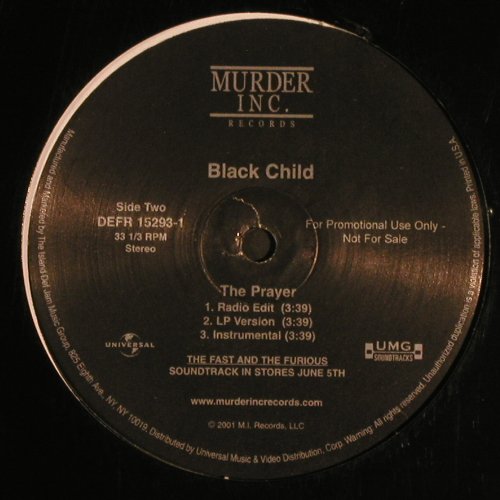 Vita / Black Child: Justify My Love*3 / The Prayer*3, Murder Inc. Records(DEFR 15293-1), US, 2001 - 12inch - V6297 - 5,00 Euro