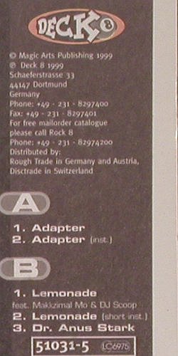 Joineez: Adapter*2+3, Deck 8 (51031-5), D, 1999 Typ: 12" Best.-Nr.: V6300 Preis: 5,00 Euro