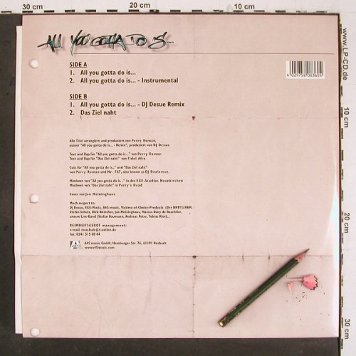 Reimheitsgebot: All You Gotta Do's...*3+1, A45 music (0108360A45), D, 2000 Typ: 12" Best.-Nr.: V6306 Preis: 6,00 Euro