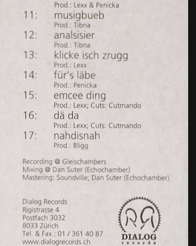 Bligg'n'Lexx: Nadishnah, Instrumetal, Dialog Rec. Promo LC, CH, 2000 Typ: 2LP Best.-Nr.: V6324 Preis: 14,00 Euro.