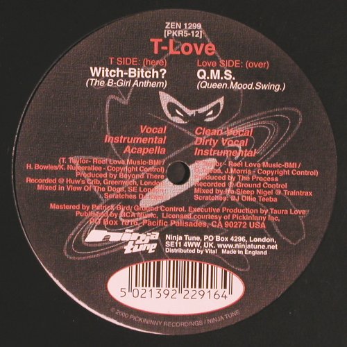 T-Love: Witch Bitch*3+3, Ninja Tune (ZEN 1299), UK, 2000 Typ: 12" Best.-Nr.: V6326 Preis: 6,00 Euro