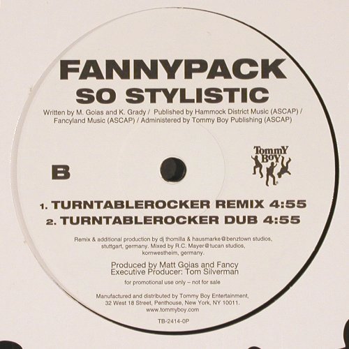 FannyPack: Cameltoe*2 / So Stylistic *2, Tommy Boy , FLC (TB-2414-OP), US, Promo, 2003 Typ: 12" Best.-Nr.: V6345 Preis: 5,00 Euro