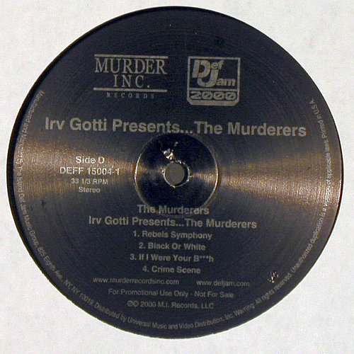 Irv Gotti: Presents...The Murderers, MurderInc. (DEFF 15004-1), US, Promo, 2000 Typ: 2LP Best.-Nr.: V6354 Preis: 9,00 Euro