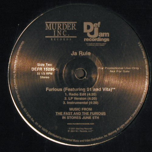 Evans,Faith / Ja Rule: Good Life*3 / Furious *3, Def Jam , FLC (DEFR 15295-1), US, Promo, 2001 Typ: 12" Best.-Nr.: V6437 Preis: 4,00 Euro