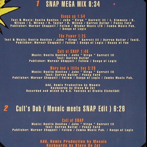 Snap!: Megamix(8:34)/Cult's Dub, Logic(614 169), D, 1991 - 12inch - V6737 - 4,00 Euro