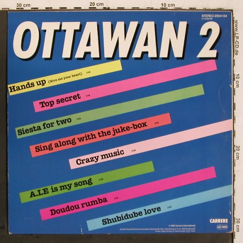 Ottawan 2: Same, Carrere (2934 134), D, 1981 Typ: LP Best.-Nr.: V6833 Preis: 5,00 Euro.