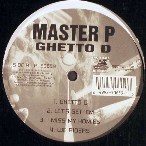 Master P: Ghetto D, vg+&sol;m-, Priority&sol;New No Limit (P1 50659), US, 1997 Typ: 2LP Best.-Nr.: V6862 Preis: 20,00 Euro.