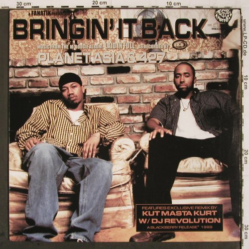 Planet Asia & 427: Bringin' It Back*6, Blackberry Records (BLK007), US, 1999 Typ: 12" Best.-Nr.: V6879 Preis: 9,00 Euro.