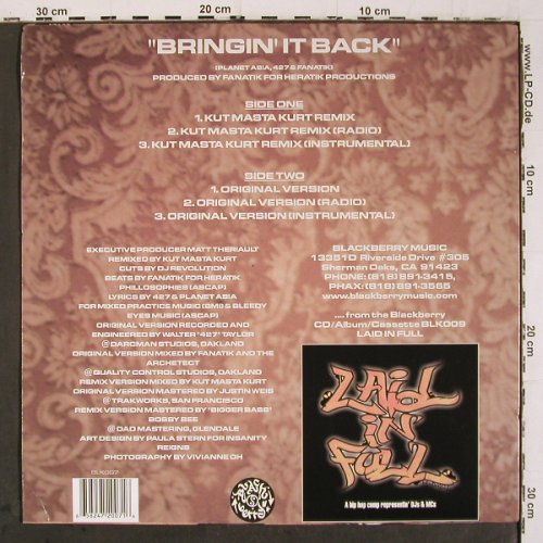 Planet Asia & 427: Bringin' It Back*6, Blackberry Records (BLK007), US, 1999 Typ: 12" Best.-Nr.: V6879 Preis: 9,00 Euro.