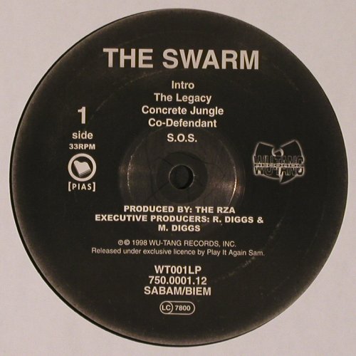 RZA pres. Wu-Tang Killa Bees: The Swarm, Vol.1, m-/vg+, Wu-Tang Records(WT001LP), EU, 1998 - 2LP - V6892 - 40,00 Euro