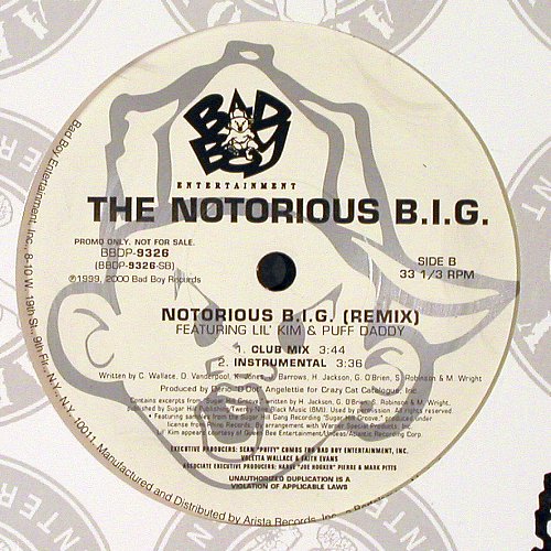 Notorious B.I.G.: Notorious B.I.G.(remix), Bad Boy Entertainment(BBDP-9326), US,Promo, 2000 - 12inch - V6897 - 6,00 Euro