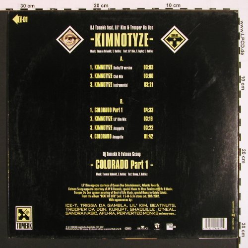 DJ Tomekk f.Lil'Kim&Trooper da Don: Kimnotyze*5&sol;Colorado*2, BMG (74321 96167 1), EU, 2002 Typ: 12" Best.-Nr.: V7087 Preis: 6,00 Euro.
