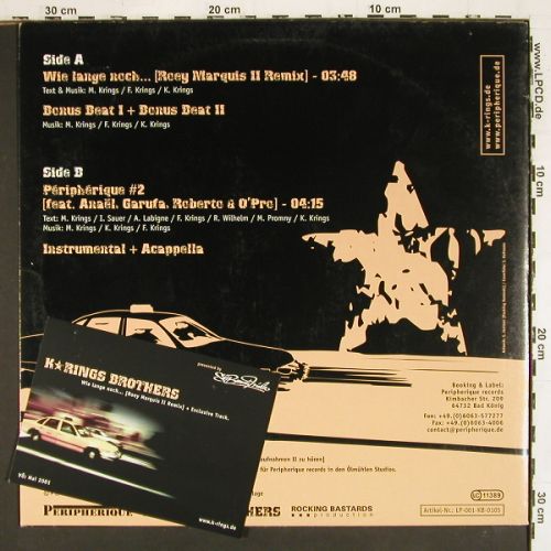 K*Rings Brothers: Wie Lange Noch*3+3,Roey Marquis II, Peripherique Rec.(LP-001-KB-0105), D, 2001 - 12inch - V7713 - 5,00 Euro