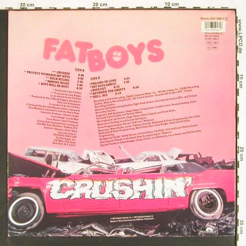 Fat Boys: Crushin', Polydor(831 948-1), D, 1987 - LP - V7731 - 6,00 Euro