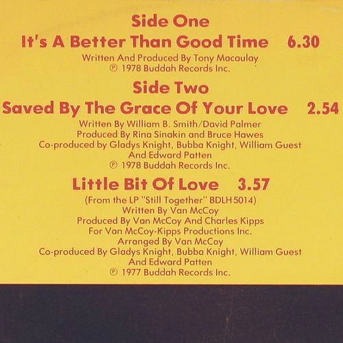 Knight,Gladys & The Pips: It's A Better Than Good Time+2, Buddah(BDSL 478), UK, m-/vg+, 1978 - 12inch - V7893 - 6,00 Euro