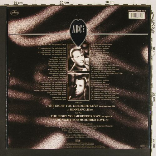 ABC: The Night You Murdered Love*3+1, Mercury (888 783-1), D, 1987 Typ: 12" Best.-Nr.: V7924 Preis: 5,00 Euro.