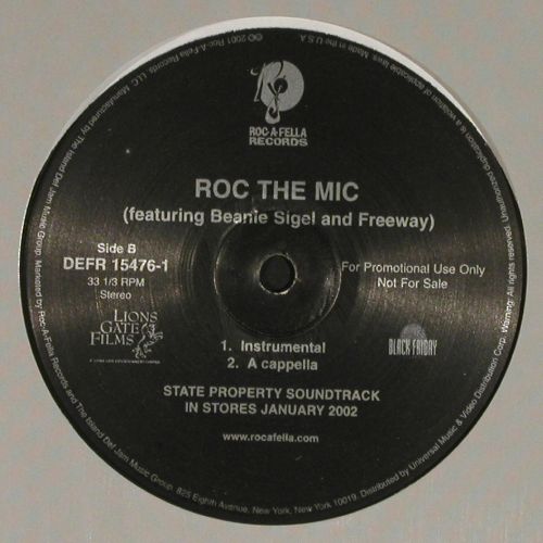 Roc The Mic f.Beanie Sigel&Freeway: State Property*4, Promo, Roc-A-Fella Rec. (DEFR 15476-1), US, 2001 Typ: 12" Best.-Nr.: Y3248 Preis: 3,00 Euro.
