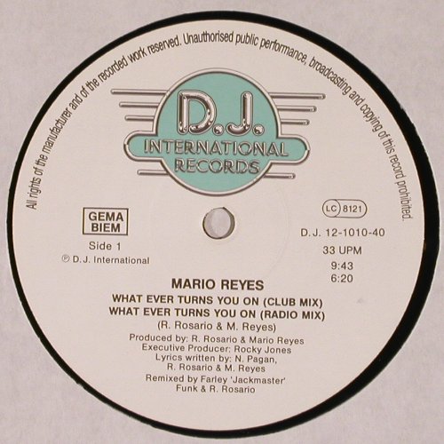 Reyes,Mario: What Ever Turns You On*2, DJ International(D.J. 12-1010-40), D,  - 12inch - Y325 - 5,00 Euro