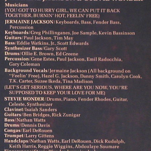 Jackson,Jermaine: Let's Get Serious, Motown(064-63 370), D, 1980 - LP - Y343 - 6,00 Euro